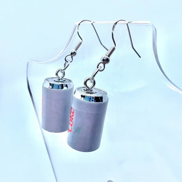 Diet Coke Earrings - Drink Earrings - Soda Earrings - Coca Cola Earrings - Picture 3 of 10